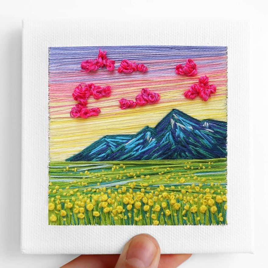 I Use Embroidery To Create Unique Landscapes