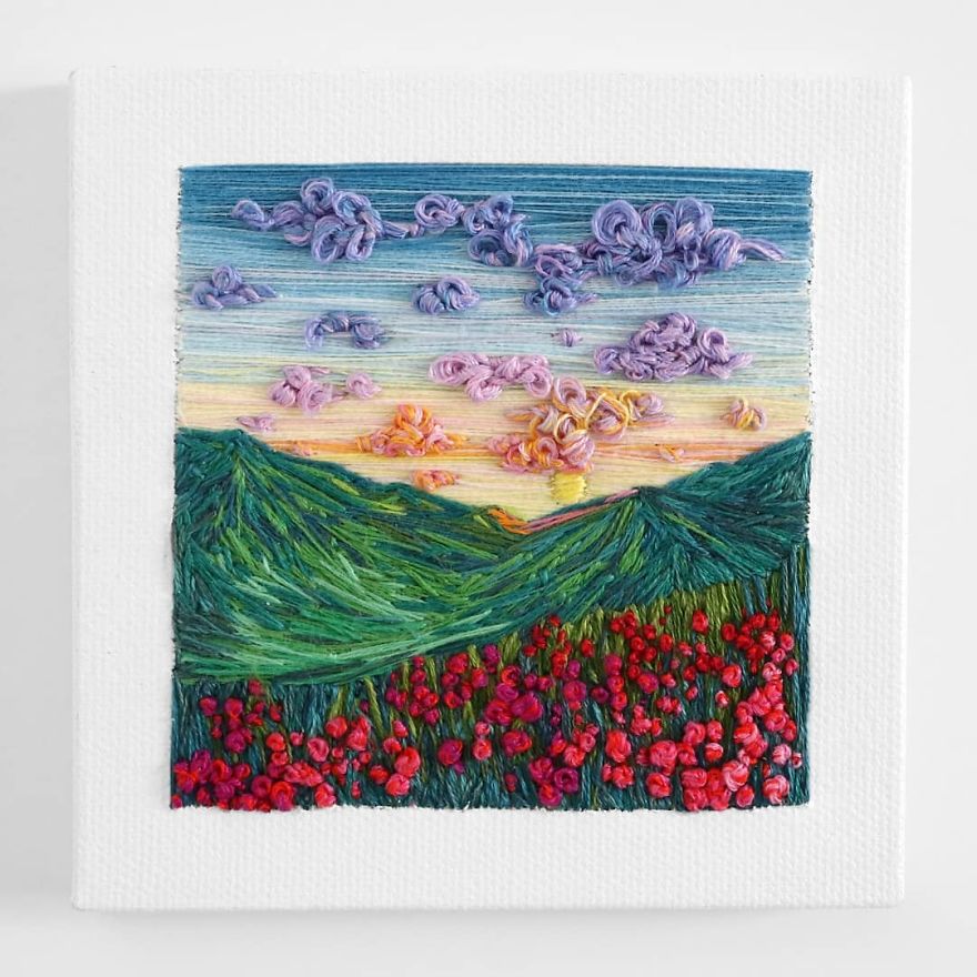 I Use Embroidery To Create Unique Landscapes