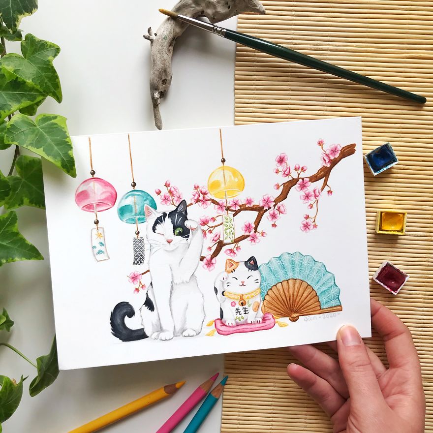 I Paint Cute Watercolor Pet Portraits