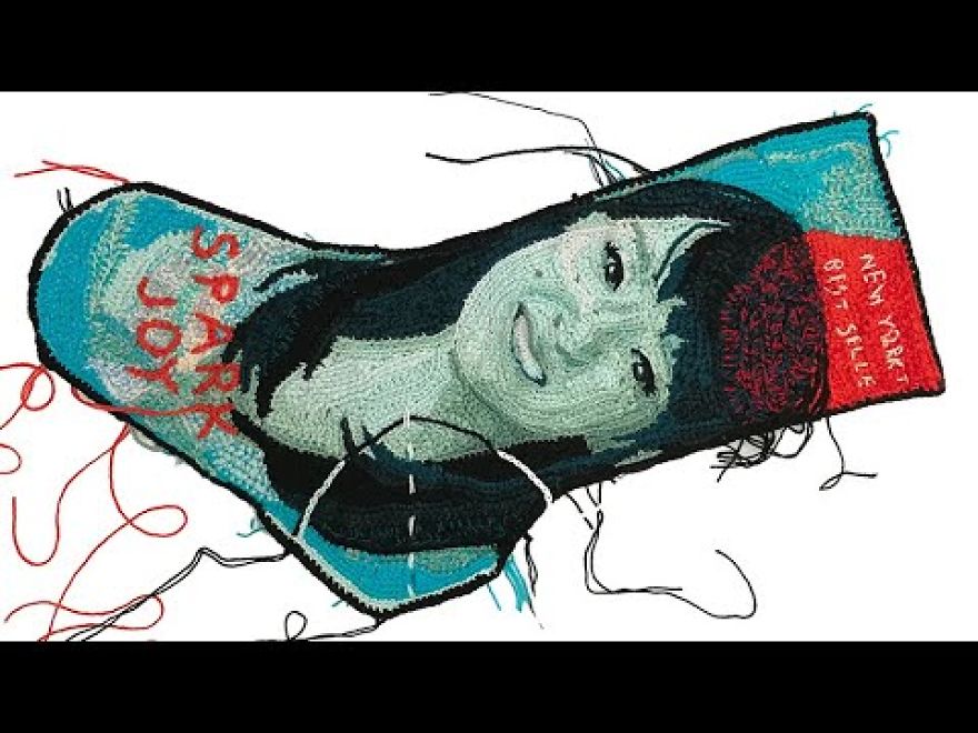 How To Crochet A Sock-Crochet Portrait Of Marie Kondo