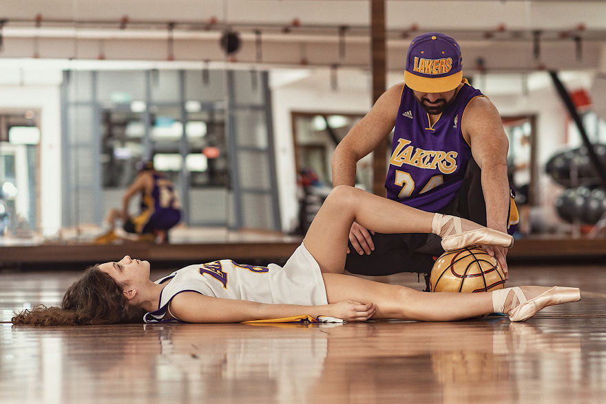 I Did A Tribute Photoshoot To Kobe And His Daughter With A Lifelong Lakers Fan Dad And His Ballerina Girl (13 Pics)