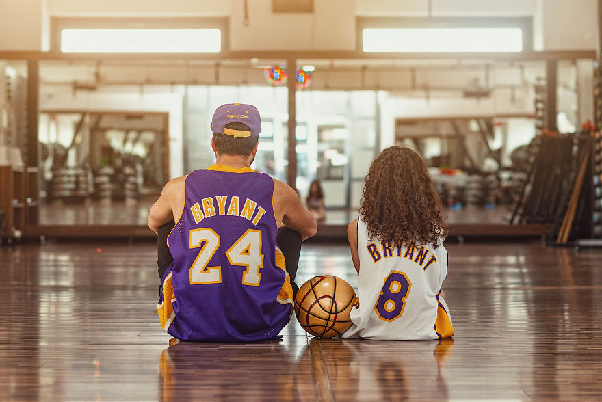 I Did A Tribute Photoshoot To Kobe And His Daughter With A Lifelong Lakers Fan Dad And His Ballerina Girl (13 Pics)