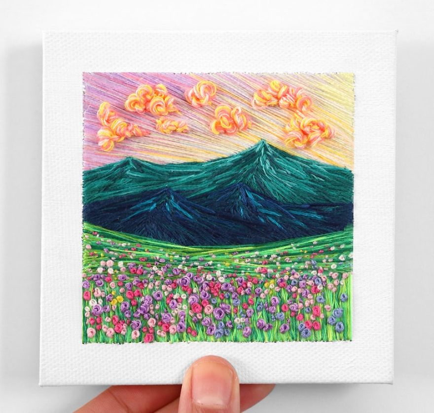 I Use Embroidery To Create Unique Landscapes