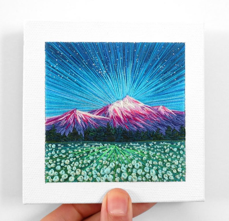 I Use Embroidery To Create Unique Landscapes