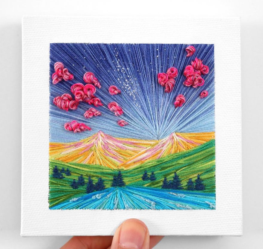 I Use Embroidery To Create Unique Landscapes