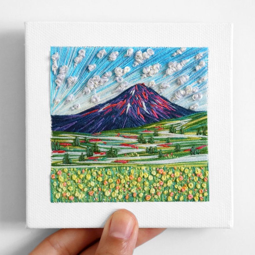 I Use Embroidery To Create Unique Landscapes