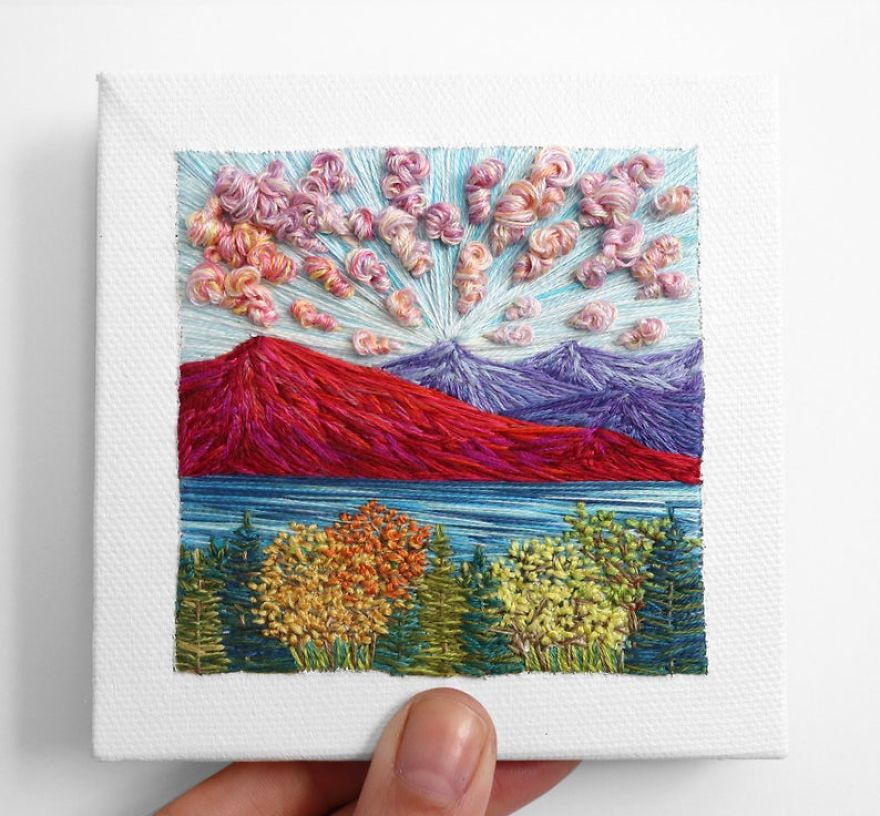 I Use Embroidery To Create Unique Landscapes