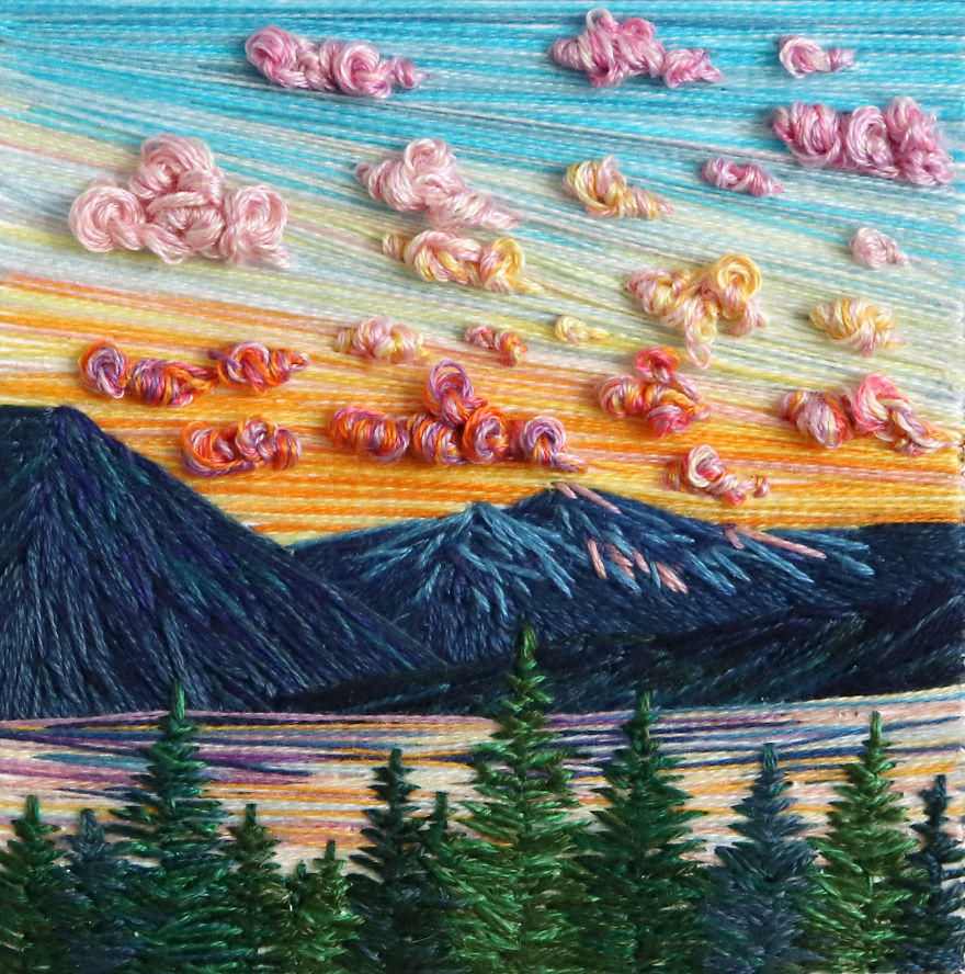 I Use Embroidery To Create Unique Landscapes