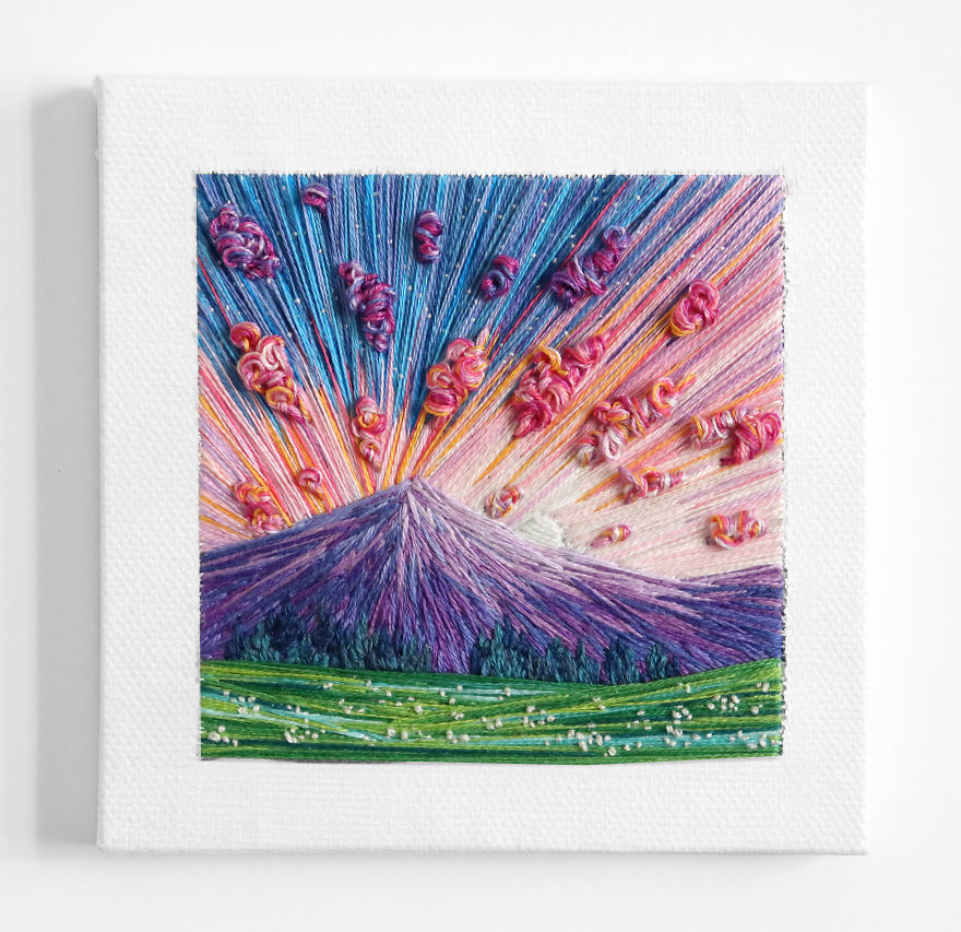 I Use Embroidery To Create Unique Landscapes