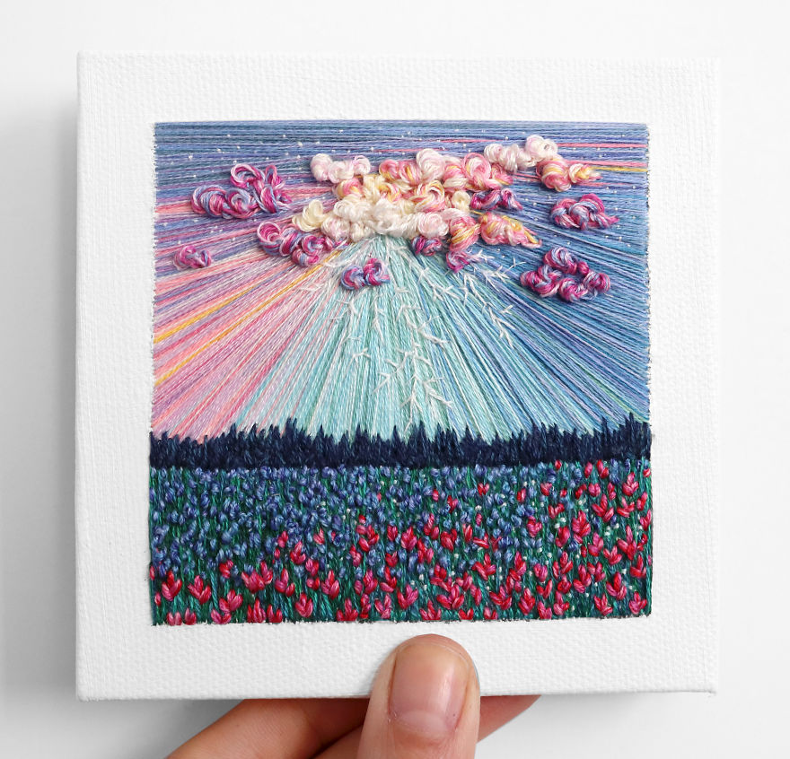 I Use Embroidery To Create Unique Landscapes