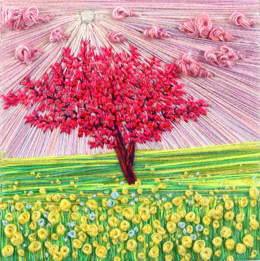 I Use Embroidery To Create Unique Landscapes