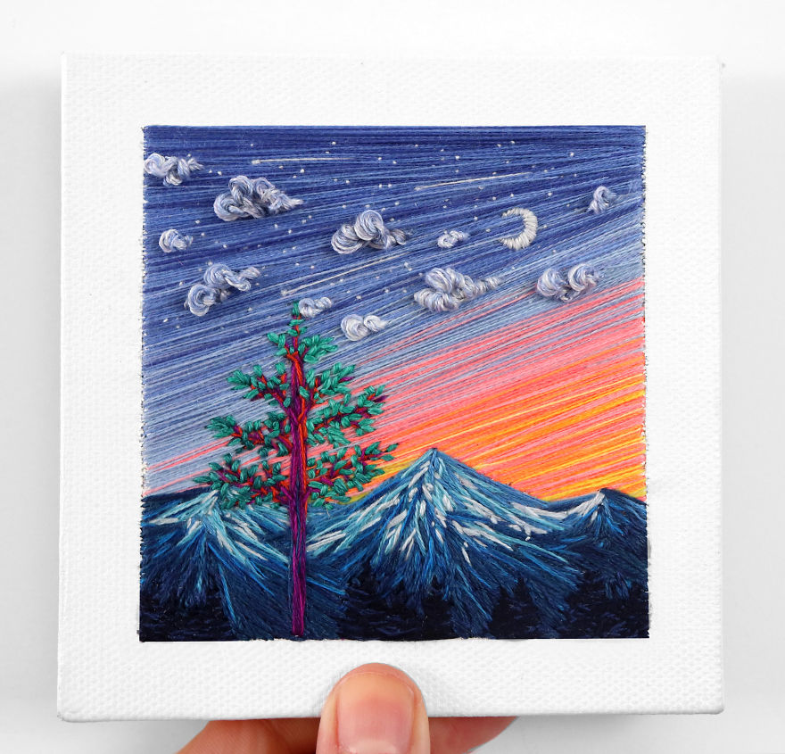 I Use Embroidery To Create Unique Landscapes
