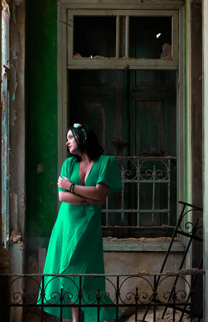 Model Poses Within The War Torn Abandoned Ruins Of Lebanon