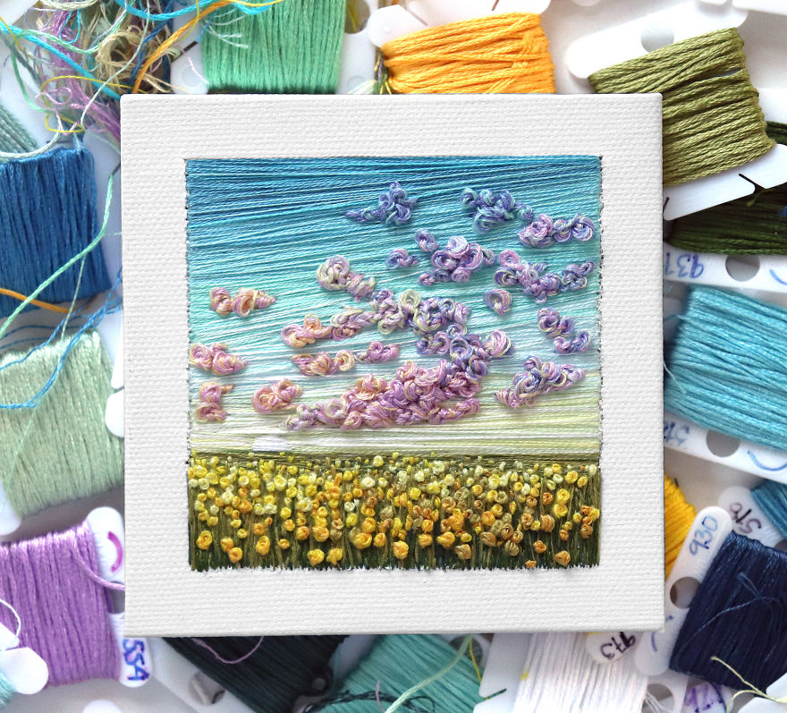 I Use Embroidery To Create Unique Landscapes