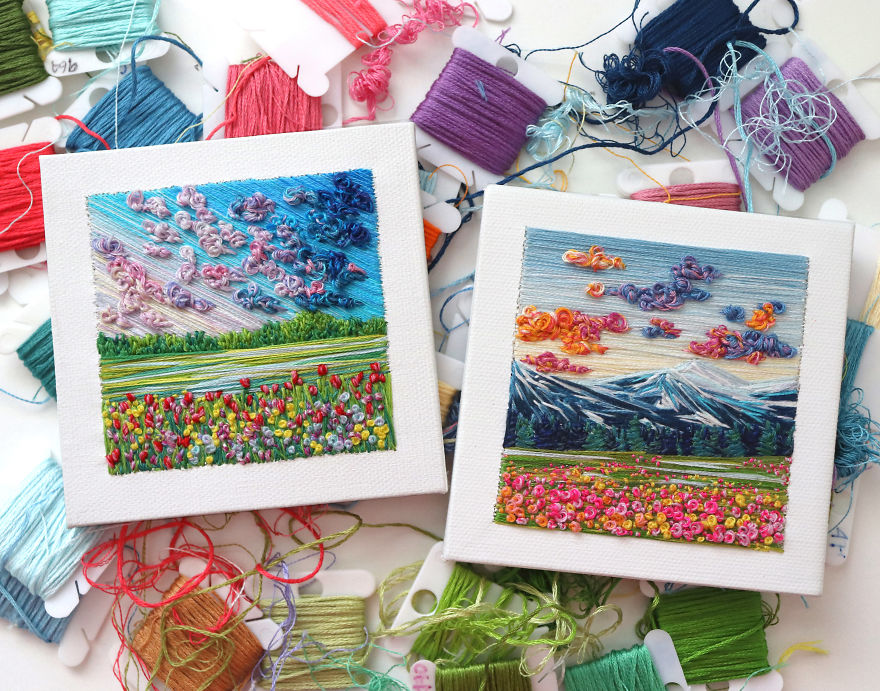 I Use Embroidery To Create Unique Landscapes