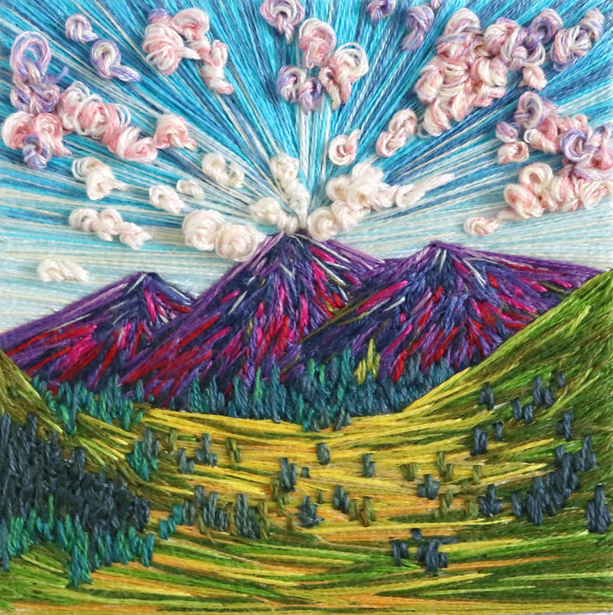I Use Embroidery To Create Unique Landscapes