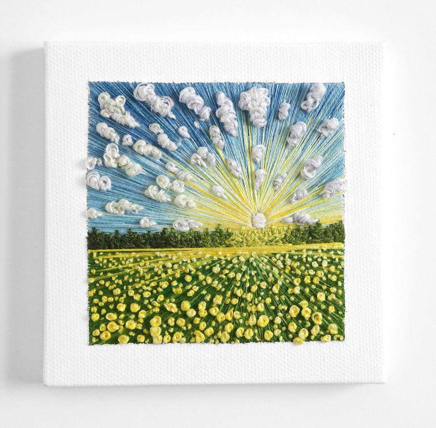 I Use Embroidery To Create Unique Landscapes