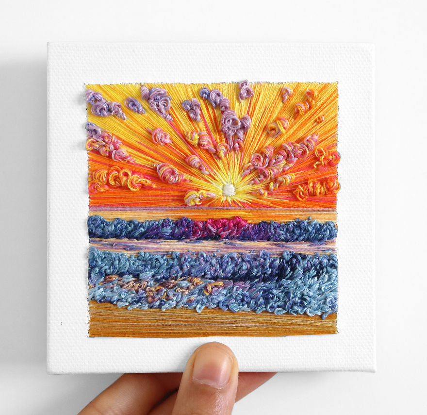 I Use Embroidery To Create Unique Landscapes