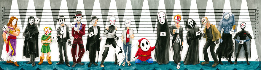 Suspects Line-Up: I Wondered How Many Fictional Pop Culture Characters Could Match The Same Description