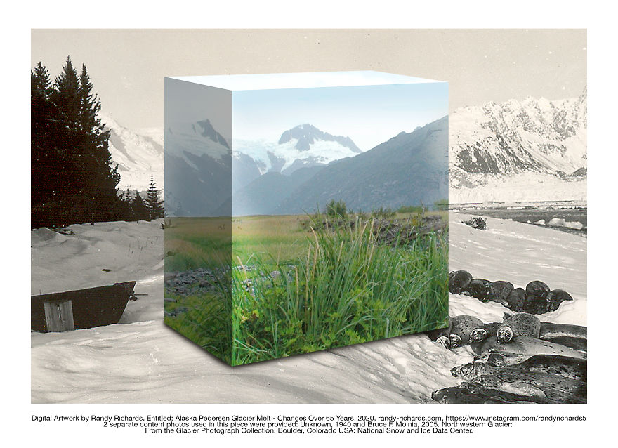 Alaska Pedersen Glacier & Seals - Changes Over 65 Years: Then & Now