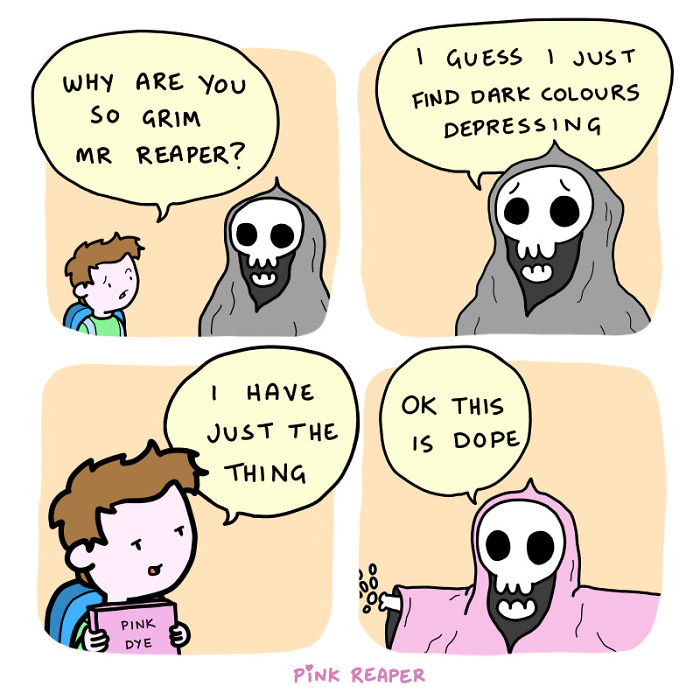 Wholesome Webcomic About The Grim Reaper’s Brighter Side (15 Pics) Wholesome Webcomic About The Grim Reaper’s Brighter Side (15 Pics)