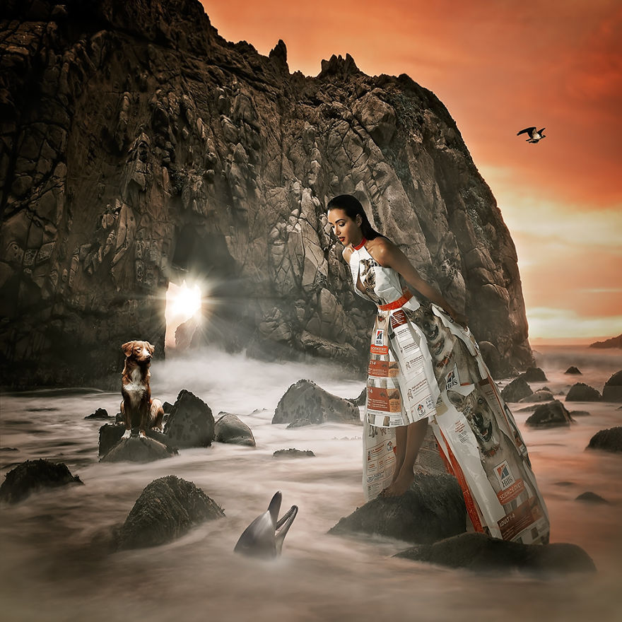 Valentina Weiss In A Halter High-Low Gown