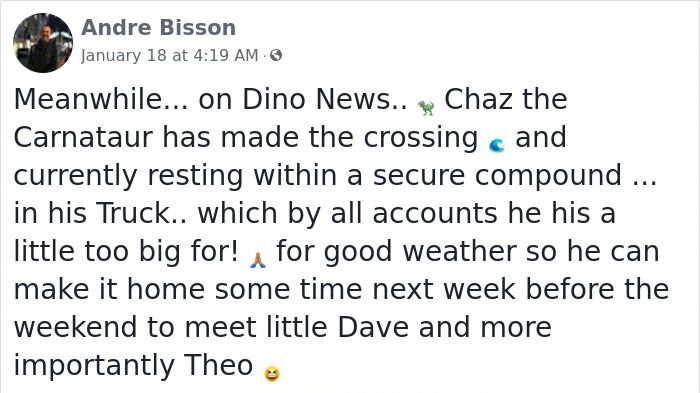 Dad Accidentally Buys A Life-Size 6-Meter-Long Dinosaur Statue For His 4-Year-Old Son Dad Accidentally Buys A Life-Size 6-Meter-Long Dinosaur Statue For His 4-Year-Old Son