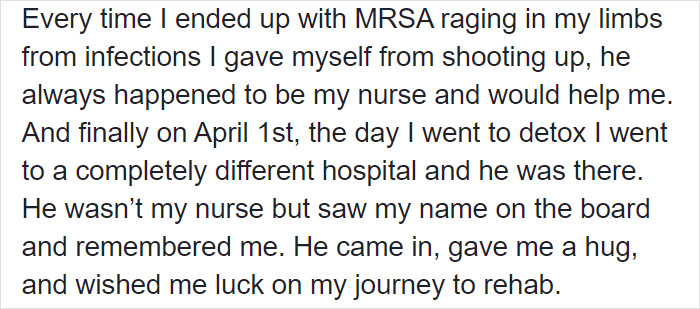 After Recovering From Heroin Addiction This Woman Finds The Only Nurse Who Was Kind To Her To Thank Him After Recovering From Heroin Addiction This Woman Finds The Only Nurse Who Was Kind To Her To Thank Him
