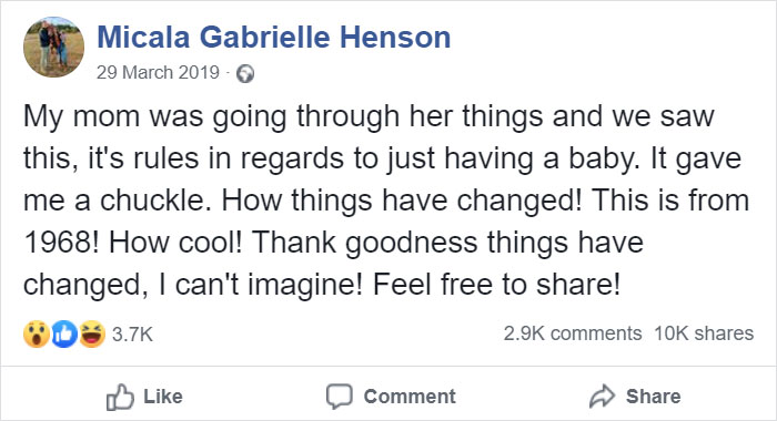 Mom Accidentally Finds Baby Care Instructions From 1968, Shows How Much Life Has Changed Mom Accidentally Finds Baby Care Instructions From 1968, Shows How Much Life Has Changed