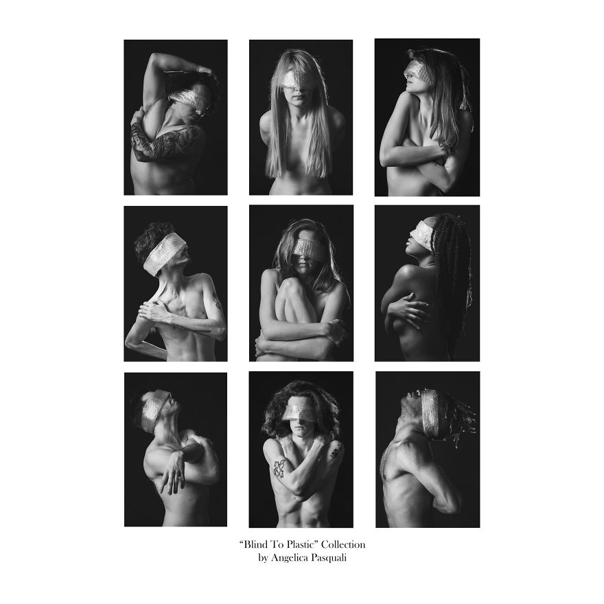 I Created The "Blind To Plastic" Portrait Series To Address Our Ignorance For Plastic Pollution