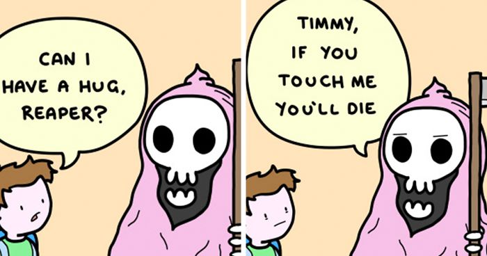 Wholesome Webcomic About The Grim Reaper’s Brighter Side (15 Pics)