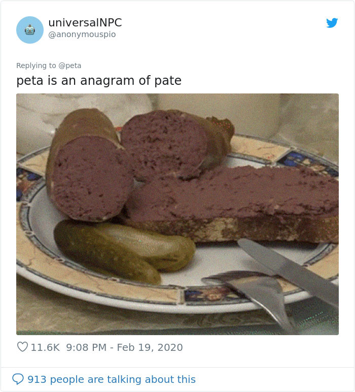 PETA Says Coronavirus Is An Anagram Of Carnivorous, Gets Hilariously Ridiculed PETA Says Coronavirus Is An Anagram Of Carnivorous, Gets Hilariously Ridiculed