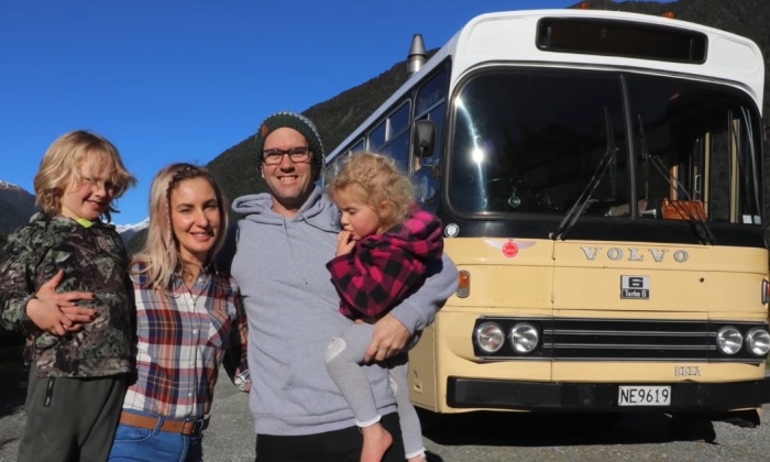 This Inspiring Couple Quit Their 9-5 Jobs To Live & Travel In A DIY Off-Grid School Bus Conversion