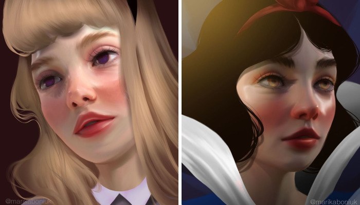 Artist Makes Digital Portraits Of 8 Disney Princesses In His Style