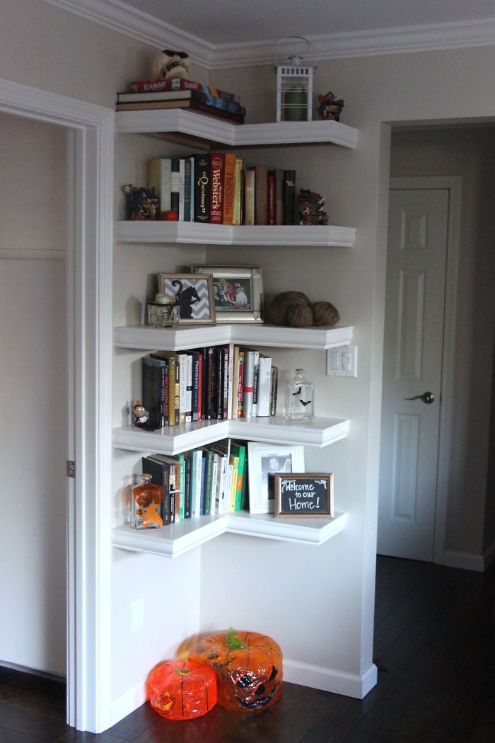 Corner Shelving Saves Space And Looks Cool