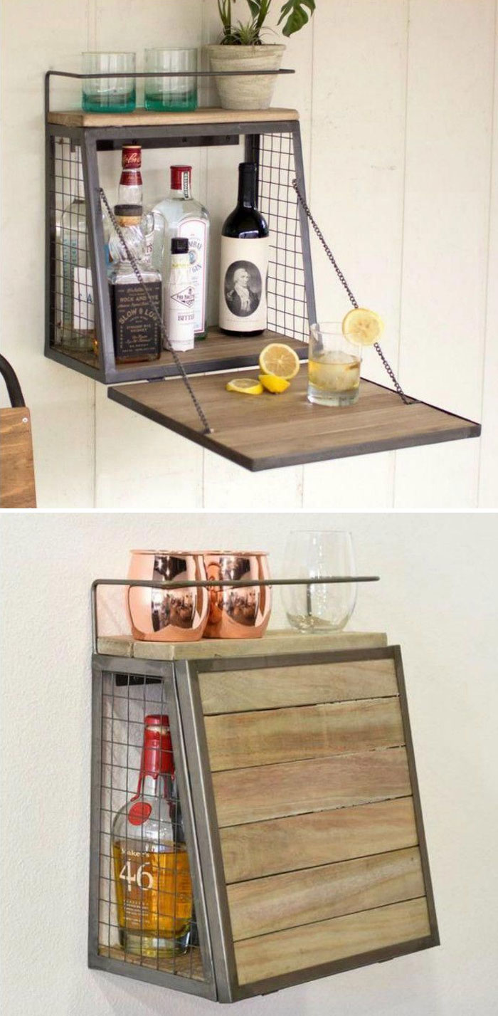 A Miniature Wall Bar That Fits Into Any Space