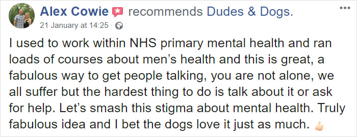 Guy Sets Up A Dog-Walking Group For Men Who Need A Companion To Open Up About Their Problems