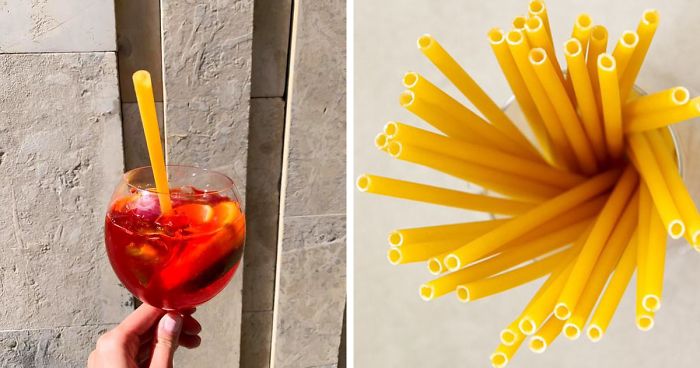 Bars In Italy Are Starting To Use Pasta Straws To Reduce Plastic Waste