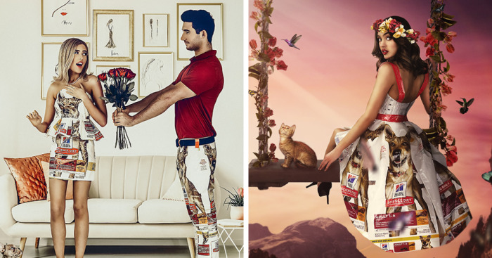 300 Hours Making Dog Food Bags Into Dresses For Humane Society