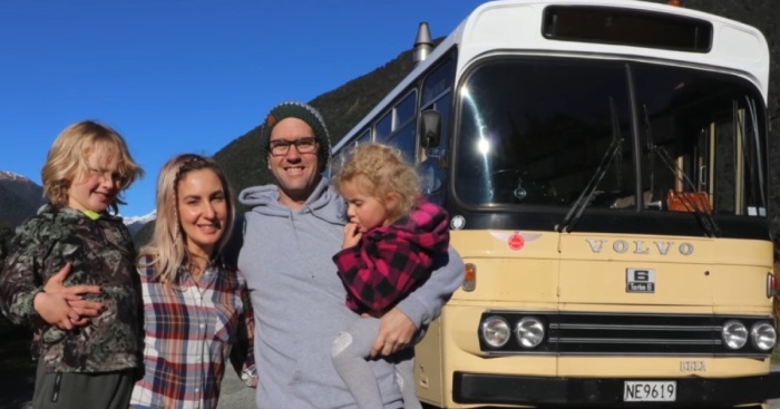 This Inspiring Couple Quit Their 9-5 Jobs To Live & Travel In A DIY Off-Grid School Bus Conversion