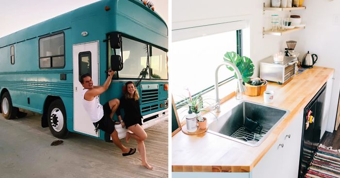 25′ Blue Bird Bus Conversion Feels More Like A Home Than A Bus