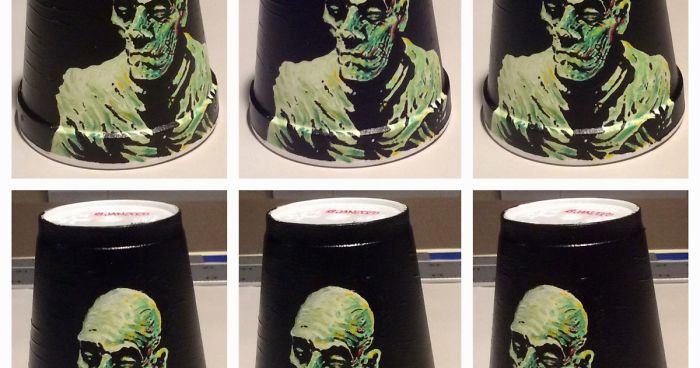 New Acrylic Drawings On Styrofoam Cups (Cont.)