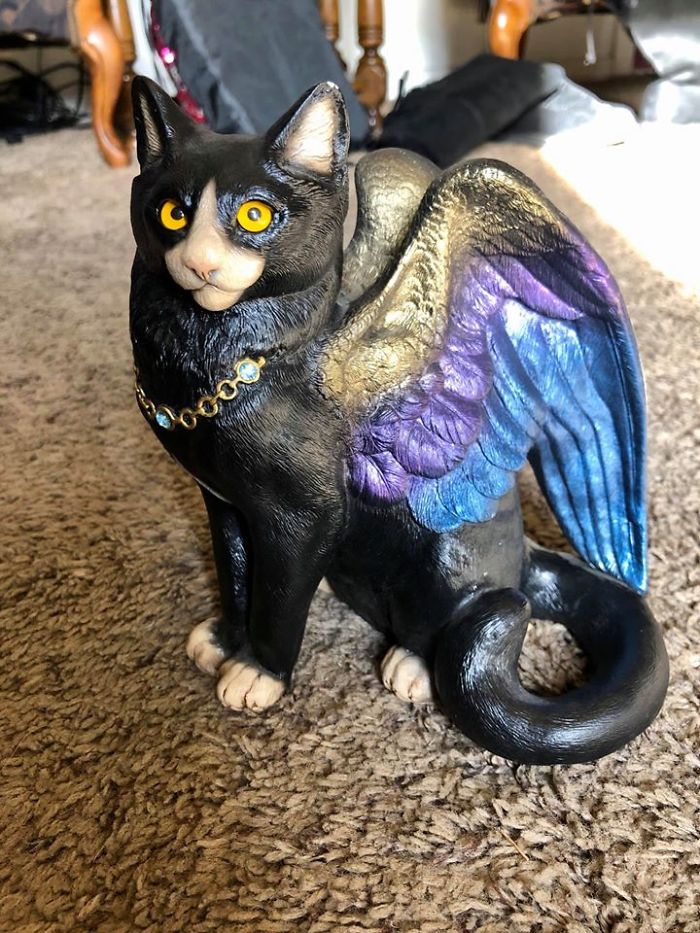 I Finally Have Something To Share Lol! How Amazing Is This Cat Bird?! It 100% Came Home With Me! Bottom Of It Says Windstone Editions