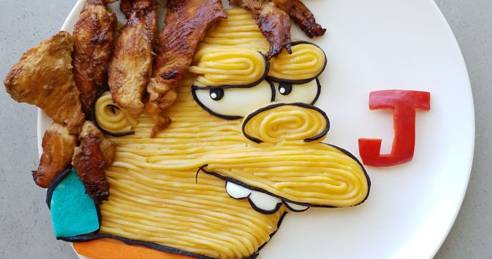 5 Years Ago, I Started Turning My Son’s Healthy Meals Into Cartoon Characters, Here Are 28 Of My New Mouth-Watering Creations