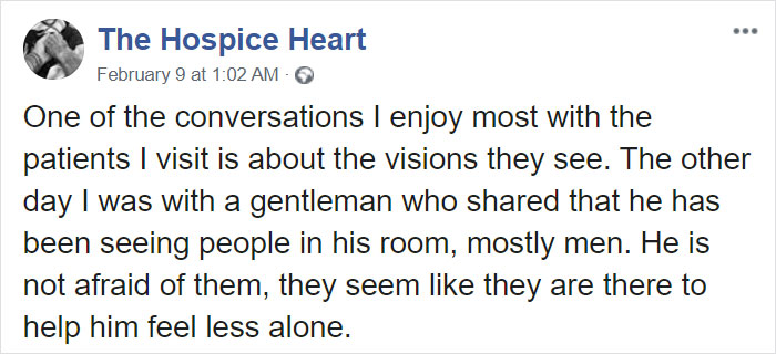 Hospice Nurse Shares A Story Of How A Dying Man Saw His Dogs And People Appear In The Room Hospice Nurse Shares A Story Of How A Dying Man Saw His Dogs And People Appear In The Room