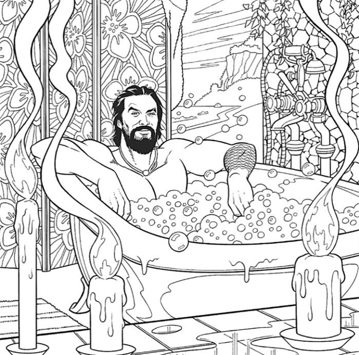 A 'Jason Momoa Coloring Book' Exists And It Is Supposed To Ease Your Stress