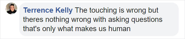 Comment discussing respectfulness in questioning visible face tattoos. Comment discussing respectfulness in questioning visible face tattoos.