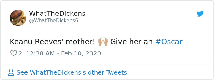 Keanu Reeves Steals The Red Carpet Show At The Oscars By Bringing His Mother As His Date