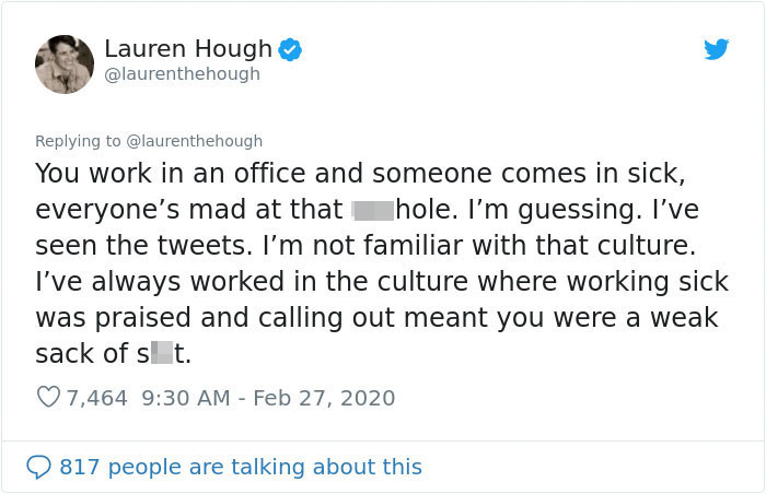 People Are Pointing Out That The Lack Of Sick Days For US Employees Could Make The Spread Of Coronavirus Accelerate People Are Pointing Out That The Lack Of Sick Days For US Employees Could Make The Spread Of Coronavirus Accelerate