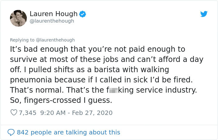 People Are Pointing Out That The Lack Of Sick Days For US Employees Could Make The Spread Of Coronavirus Accelerate People Are Pointing Out That The Lack Of Sick Days For US Employees Could Make The Spread Of Coronavirus Accelerate